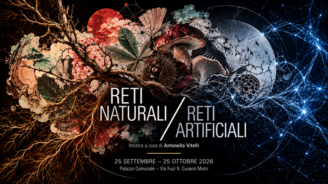 Reti Naturali Reti Artificiali Antonella Vitelli - collage editoriale invito